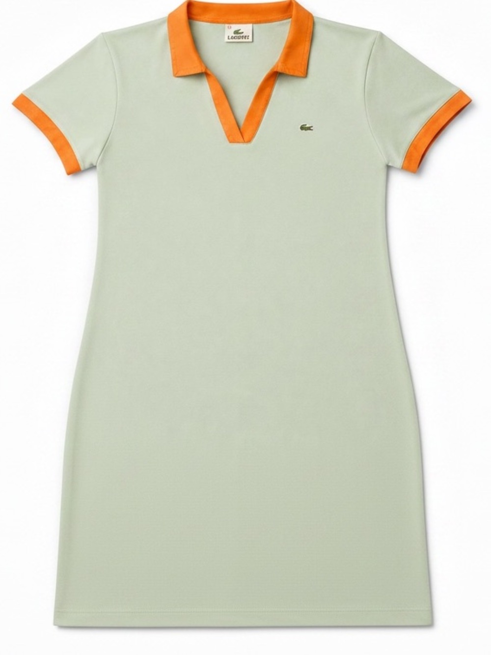 Lacoste Mint dress with Orange Trim and Green Logo 44 (L)